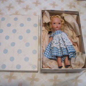 Original 1940s NANCY ANN STORYBOOK BISQUE DOLL  Alice Thru The Looking Glass